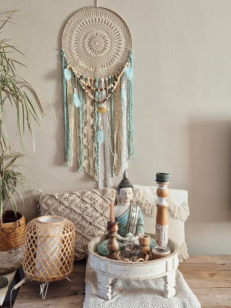Dromenvanger turquoise/beige, Ibiza stijl., Ophalen of Verzenden