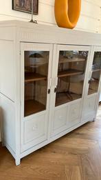 Brocant vintage antiek boekenkast vitrinekast, Ophalen, Gebruikt, 100 tot 150 cm, Glas