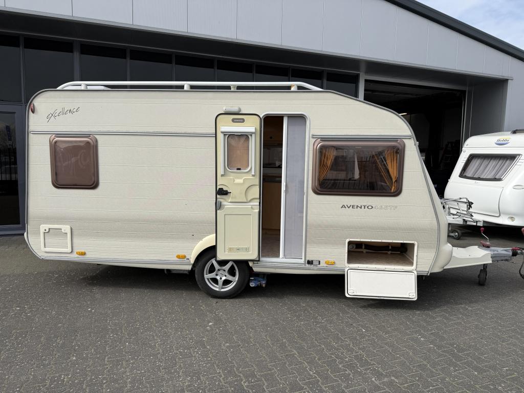 Avento Excellence 465 TF Fransbed + XL Zit + Tent + Mover..., Caravans en Kamperen, Schokbreker, Avento, Bedrijf, Treinzit