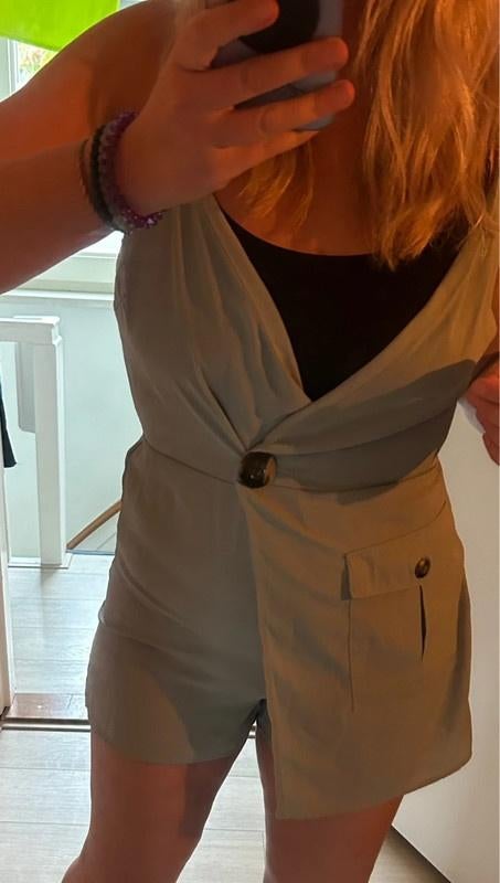 Primark Playsuit, Mintgroen, maat 38, ZGAN, Kleding | Dames, Jumpsuits, Maat 38/40 (M), Zo goed als nieuw, Groen, Verzenden