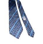 Gucci Zijden Stropdas met Vintage Horsebit Motief, Ophalen of Verzenden, Zo goed als nieuw, Blauw, Met patroon