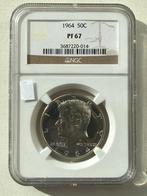 1964 USA Proof Silver Half Dollar NGC PF67 (Accented Hair), Ophalen, Noord-Amerika, Losse munt, Zilver