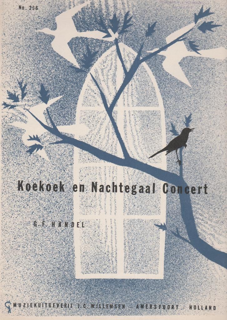 G.F.HANDEL - Koekoek en Nachtegaal Concert, Muziek en Instrumenten, Bladmuziek, Ophalen of Verzenden, Gebruikt, Artiest of Componist