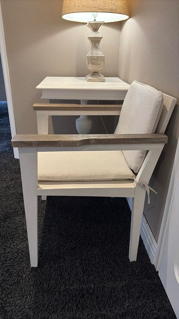 Riviera maison stoel, Ophalen, Wit, Eén, Hout