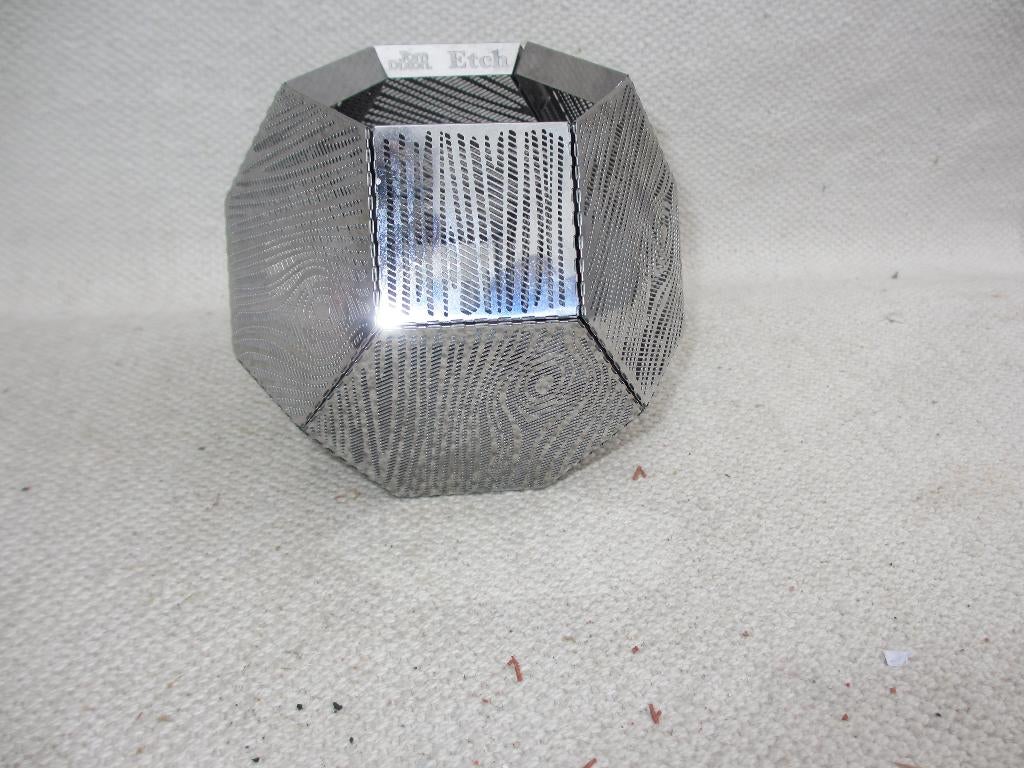 Tom Dixon Etch Wood theelicht stainless steel
