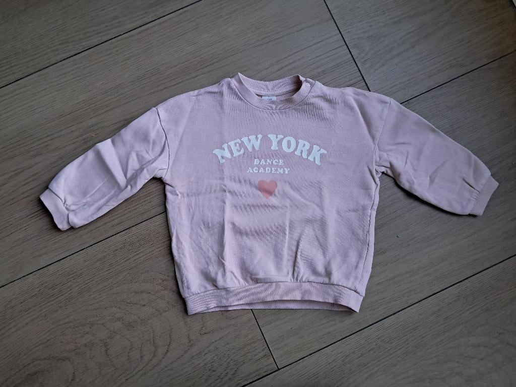 K40 Lichtroze trui H&M maat 86, Kinderen en Baby's, Babykleding | Maat 86, H&M, Ophalen of Verzenden, Zo goed als nieuw, Truitje of Vestje