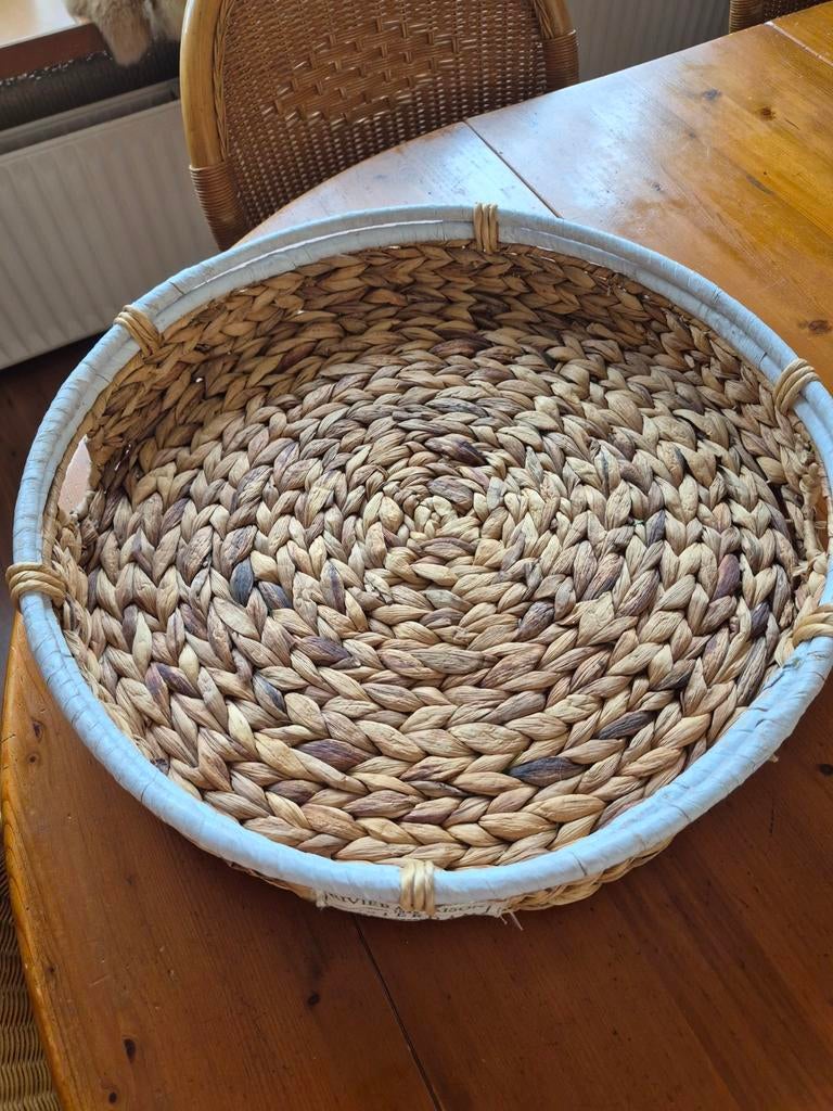 Groot rond dienblad Riviera Maison 50 rond, Huis en Inrichting, Woonaccessoires | Dienbladen, Ophalen, Zo goed als nieuw