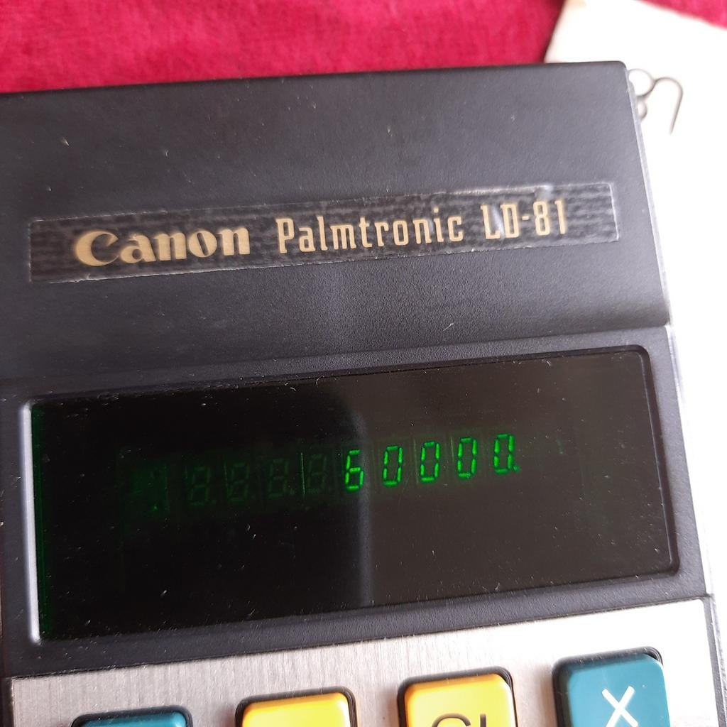Vintage CANON PALMTRONIC LD-81 Rekenmachine, Verzenden, Gebruikt