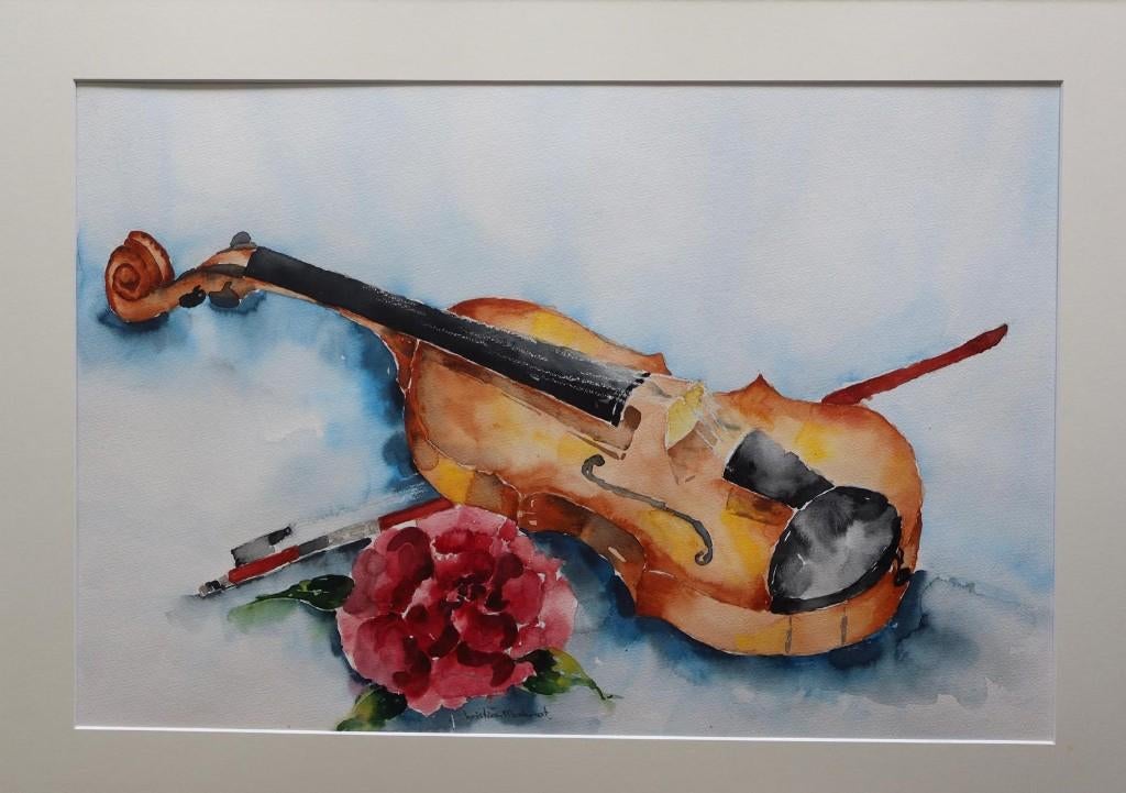 Aquarel viool, Ophalen