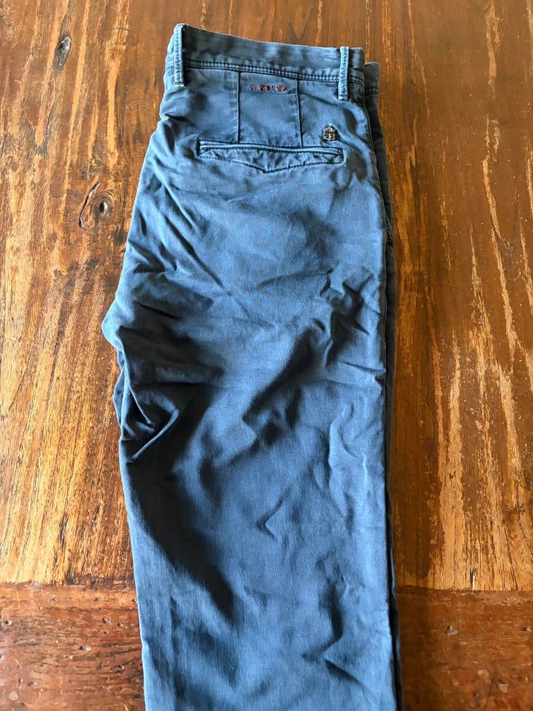 Incotex Slack Slim Fit chino blauw, Kleding | Heren, Spijkerbroeken en Jeans, Ophalen of Verzenden, Zo goed als nieuw, Blauw, W32 (confectie 46) of kleiner