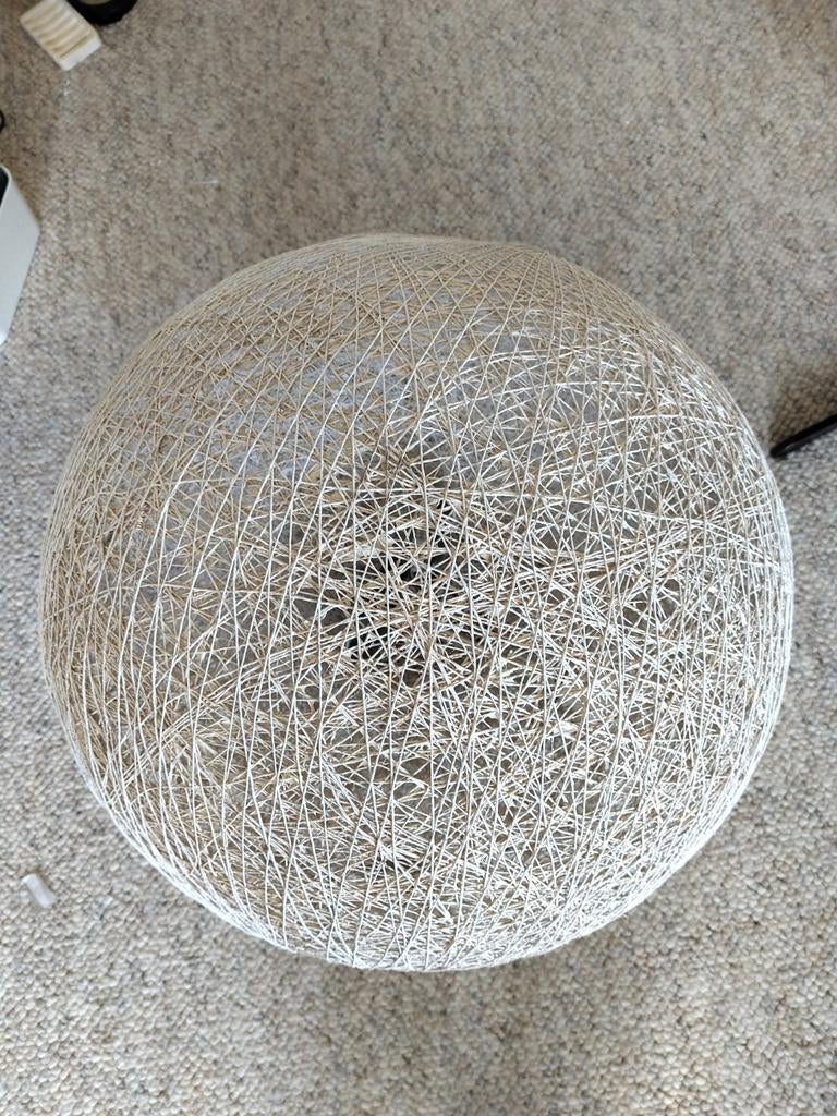 Grote witte lamp, 60 cm doorsnee, stijl random light moooi, Ophalen, Rond, Riet