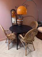 Bamboe rotan bohemian eettafel stoelen, Huis en Inrichting, Ophalen, Gebruikt, Riet of Rotan, Drie