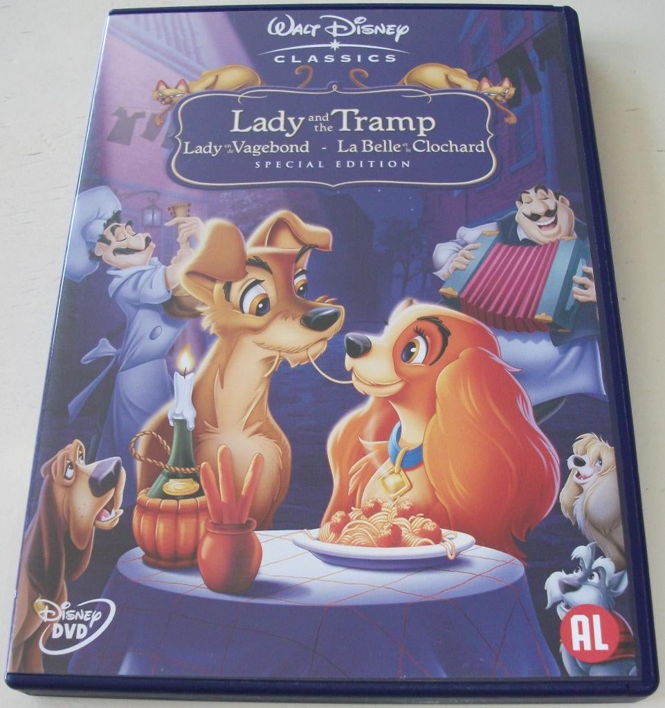 Dvd *** LADY EN DE VAGEBOND *** Walt Disney, Avontuur, Alle leeftijden, Ophalen of Verzenden, Zo goed als nieuw