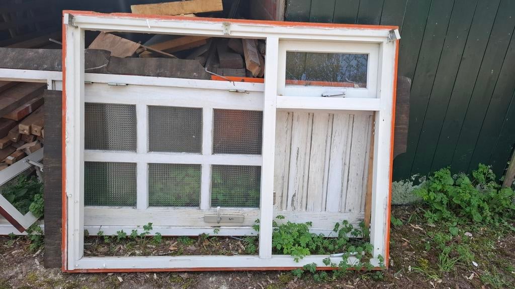 Gebruikt raamkozijn zonder glas, Ophalen of Verzenden, Gebruikt, Minder dan 80 cm, Gevelraam of Ruit
