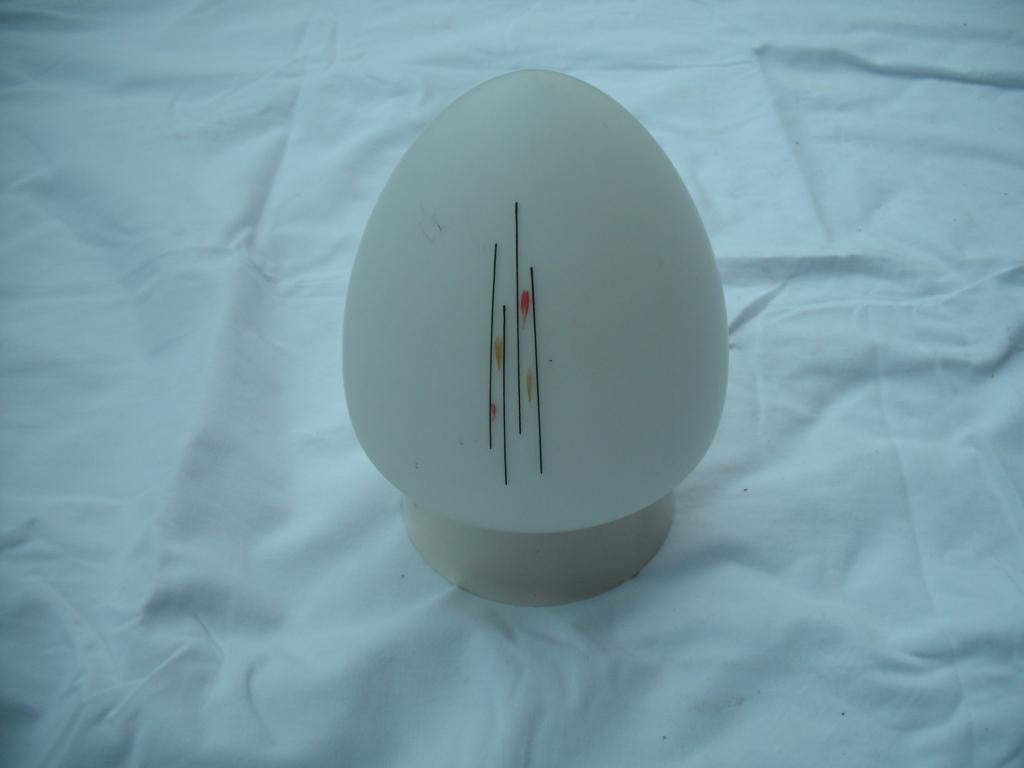 Vintage bollamp plafondlamp, Ophalen of Verzenden, Gebruikt, Glas