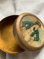Antiek blikken doosje met maritiem decor, Ophalen of Verzenden