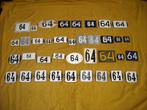 oud emaille huisnummer 64 ook 65 66 67 68 69 70 71 72 73 74, Ophalen of Verzenden