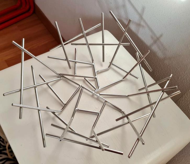 Fruitschaal Alessi model Blow Up metaal mooie staat, Huis en Inrichting, Woonaccessoires | Schalen en Manden, Gebruikt, Schaal