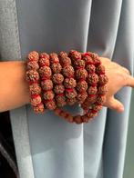 Authentieke Rudraksha Mala uit Nepal - Spirituele Kralenkett, Bruin, Nieuw, Ophalen of Verzenden, Met bedels of kralen