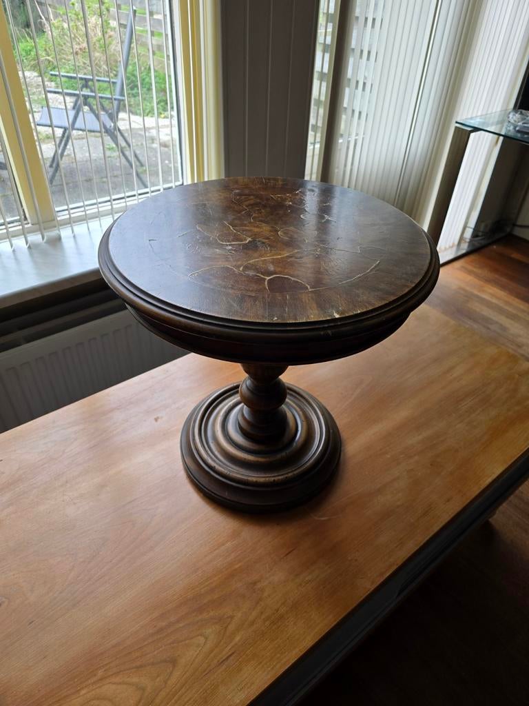 Antieke gedraaide salontafel / bloementafel, Antiek en Kunst, Antiek | Meubels | Tafels, Ophalen of Verzenden
