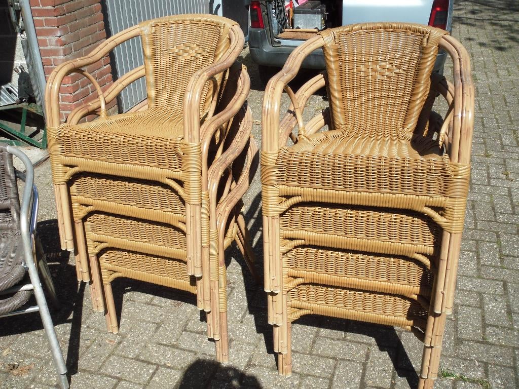 tuin stoelen, Ophalen, Zo goed als nieuw, Kunststof, Stapelbaar