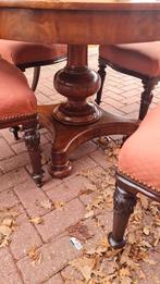 Antiek eethoek met 4stuks stoelen prijs 175.00, Ophalen of Verzenden