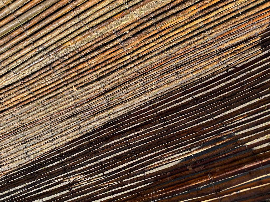 wilgenteen mat wilgen schutting scherm afscheiding gebruikt, Tuin en Terras, Schuttingen, Zo goed als nieuw, Hout, 2 meter of meer