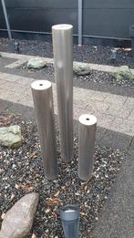 Waterfontijn / Waterornament (Set van 3 RVS Borrelpalen), Tuin en Terras, Waterpartijen en Fonteinen, Ophalen, Gebruikt, Rvs, Fontein