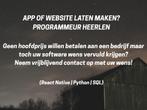 Programmeur gezocht? App, Sites, Software & Scripts, Ook voor bedrijven, Webdesign en Website bouw