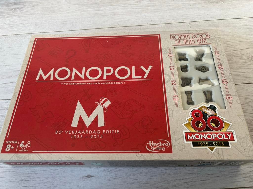 Monopoly 80e Verjaardag Editie, Hobby en Vrije tijd, Gezelschapsspellen | Bordspellen, Ophalen of Verzenden, Zo goed als nieuw