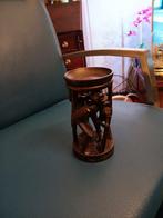 Vintage Afrikaans houten beeldje - Handgesneden, Ophalen of Verzenden