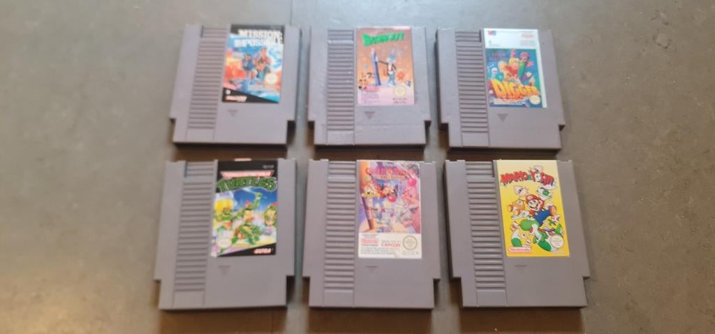 6 NES Games, Spelcomputers en Games, Games | Nintendo NES, Gebruikt, Overige genres, 1 speler, Ophalen of Verzenden