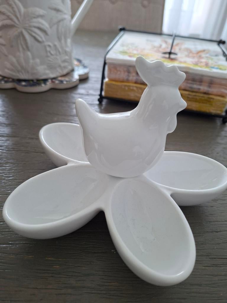Riviera Maison Eister Chicken Egg Holder nieuw in doos, Overige typen, Nieuw, Ophalen of Verzenden, Wit