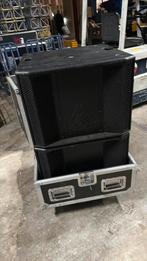 Master audio bass en toppen in flighcase, Subwoofer, Zo goed als nieuw, 120 watt of meer, Ophalen