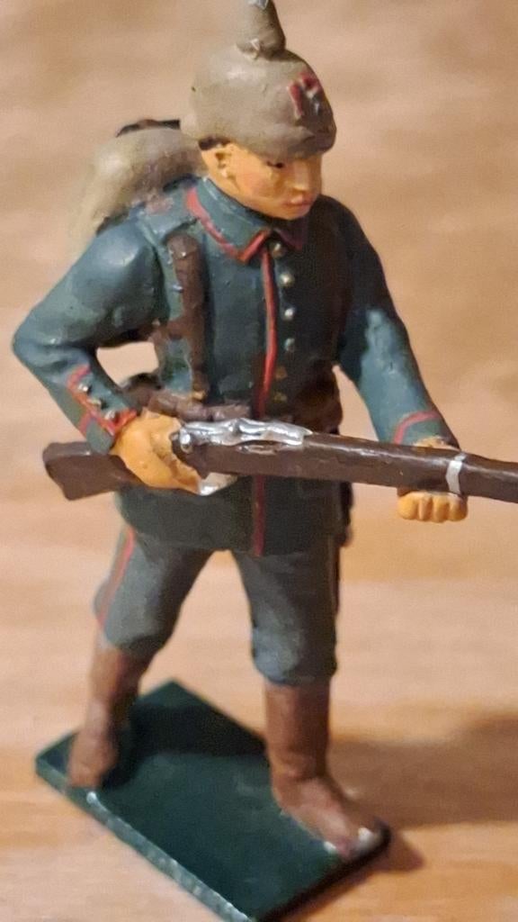 Vintage WO1 Duitse Infanterie -Tin Handbeschilderd, Hobby en Vrije tijd, Modelbouw | Figuren en Diorama's, Ophalen of Verzenden