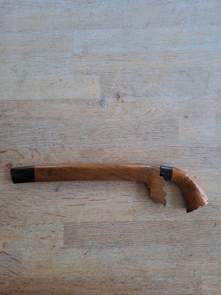 Antiek Indonesisch badek  met houten schede, Ophalen of Verzenden