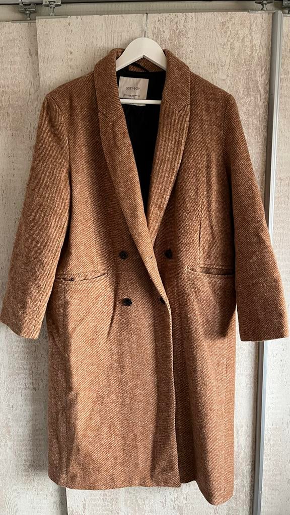 Sissy Boy wollen jas visgraat oranjebruin maat L, Ophalen of Verzenden, Gedragen, Maat 42/44 (L), Bruin