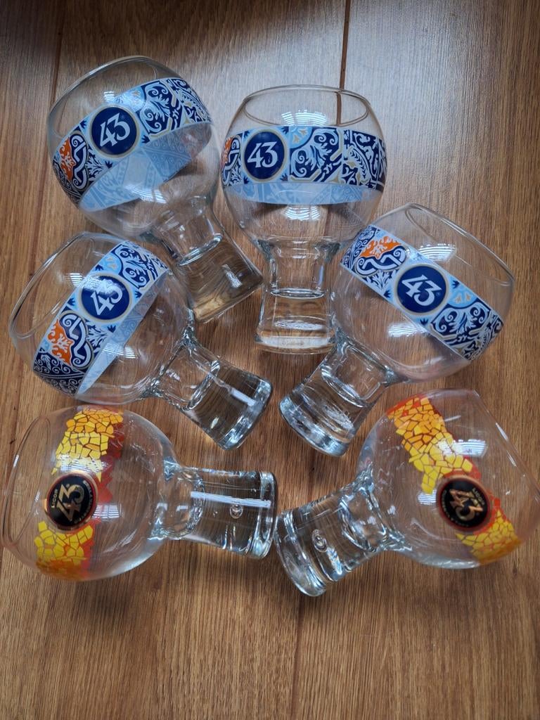 7 Licor 43 ballonglazen. Als nieuw!!, Ophalen of Verzenden, Zo goed als nieuw