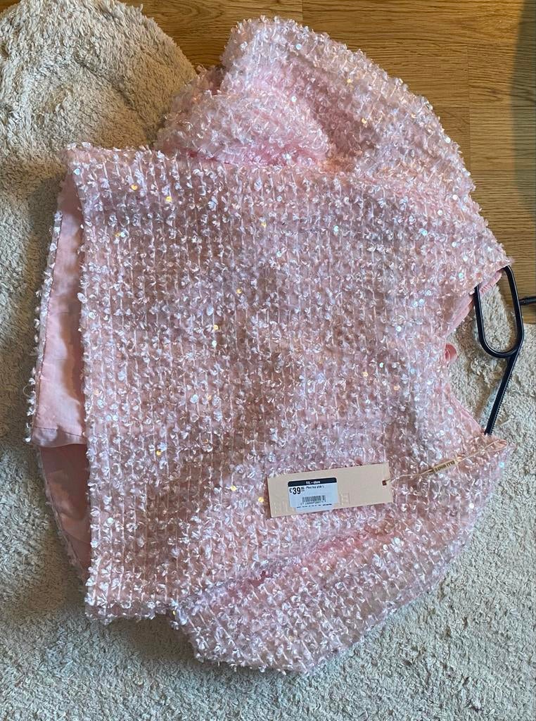 Roze top met glitters - One size, nieuw met prijskaartje, Maat 38/40 (M), Nieuw, Ophalen of Verzenden, Roze