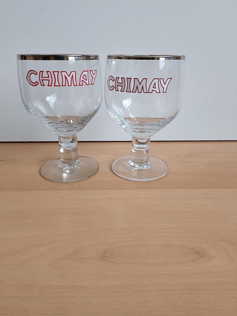 2 Chimay glazen, Verzamelen, Biermerken, Ophalen of Verzenden, Zo goed als nieuw, Glas of Glazen, Overige merken