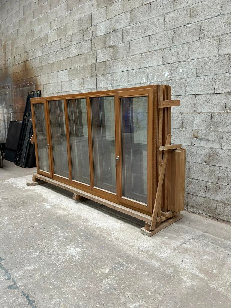 Red cedar draai-kiep kozijnen incl balken tbv wellness, Ophalen, Zo goed als nieuw, Hout, Raamkozijn