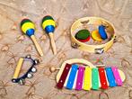 Houten muziekinstrumentenset voor kinderen, 5 in 1 ritmeset, Ophalen of Verzenden, Zo goed als nieuw, Overige typen, Met geluid