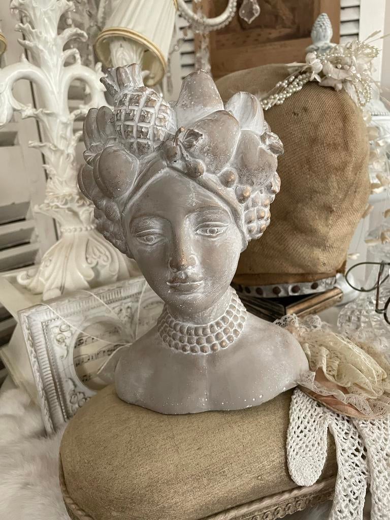 Stenen bloempot 21 cm - Decoratieve plantenhouder, Ophalen of Verzenden, Nieuw