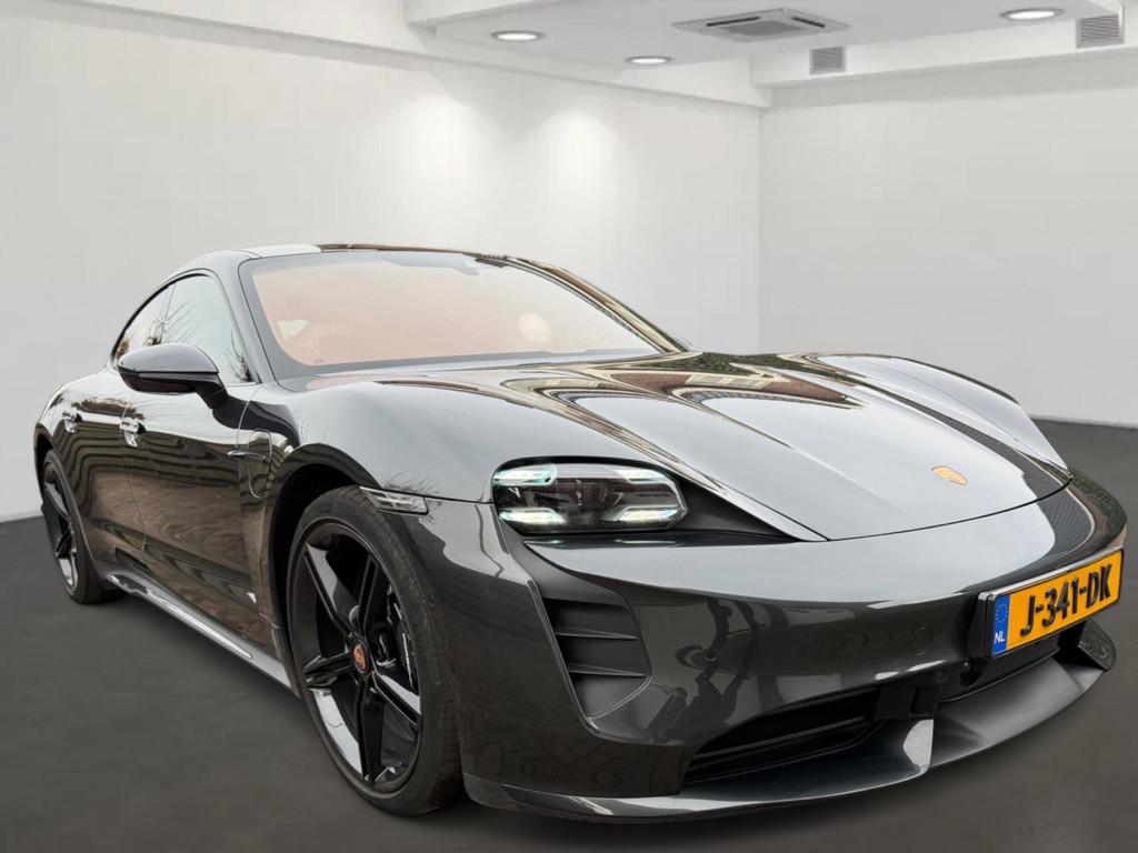 Porsche Taycan Turbo 93 kWh Dealer onderhouden 625PK, Auto's, Porsche, Zwart, Adaptive Cruise Control, 93 kWh, Vierwielaandrijving