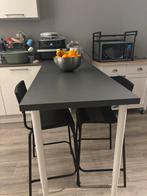 IKEA bartafel met barkrukken - 200 cm lang, Huis en Inrichting, Ophalen, Gebruikt, 200 cm of meer, 50 tot 100 cm