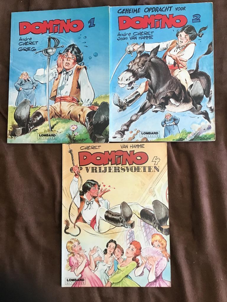 3 delen Domino door André Cheret van Hamme en Greg, Boeken, Stripboeken, Meerdere stripboeken, Ophalen of Verzenden, Gelezen