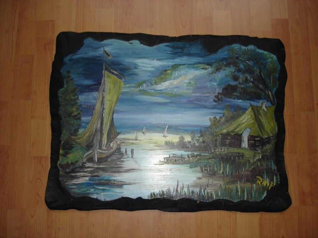 mooi schilderij op hout, Antiek en Kunst, Kunst | Schilderijen | Klassiek, Ophalen