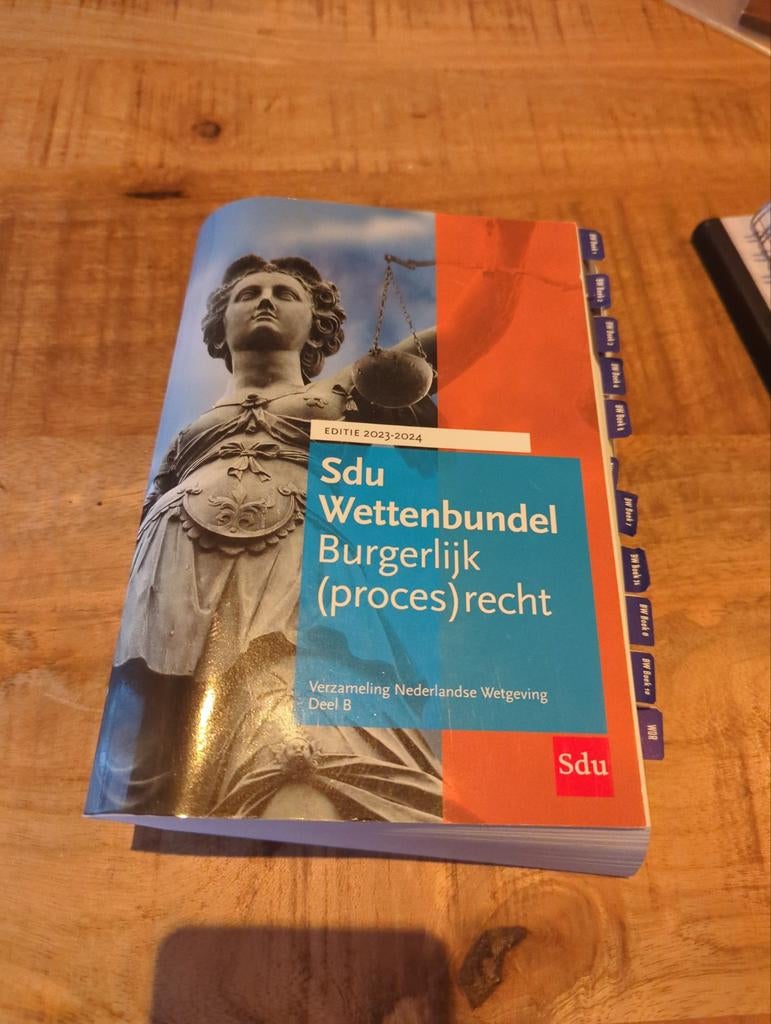 SDU Wettenbundel Burgerlijk (proces)recht 2023-2024 Deel B, Ophalen of Verzenden, SDU, Gamma, WO