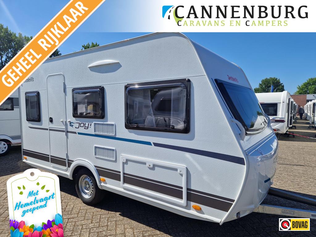 Dethleffs C'Joy 410 QL met voortent, Caravans en Kamperen, Standaardzit, Bedrijf, Dethleffs, Tot en met 4