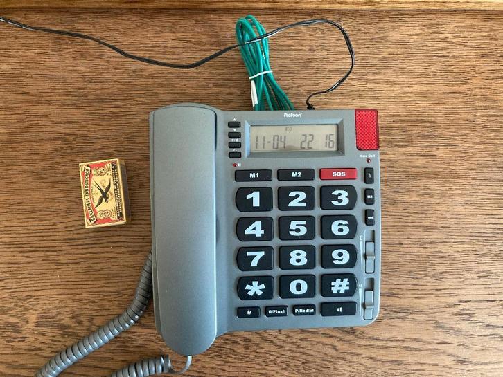 Seniorentelefoon grote toetsen speaker alarmtelefoon toestel, Telecommunicatie, Vaste telefoons | Niet Draadloos, Zo goed als nieuw